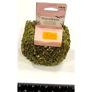 Celebrate It Halloween Glitter Mesh Ribbon 4' - 271114 GREEN ish Gold Yellow